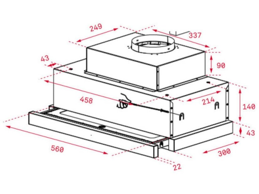 Výsuvný digestor Teka CNL 6610 X