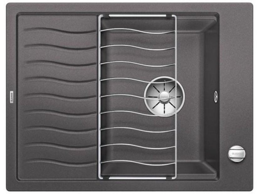 Granitový dřez Blanco ELON 45 S InFino šedá skála obous. s exc. + přísluš.