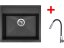 Set Sinks Solo 560 Granblack + Elasta S nerez/čierná