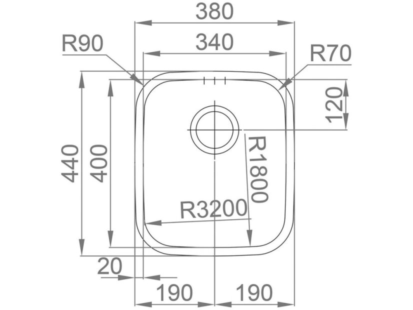 Set Sinks BRASILIA 380 V leštený + batéria Sinks MIX 35