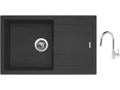 Set Sinks LINEA 780 N Granblack + batéria Sinks MIX 35 P chróm