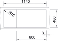 Granitový dřez Blanco METRA 8 S černá