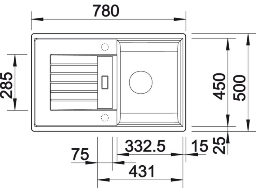 Granitový dřez Blanco ZIA 45 S antracit