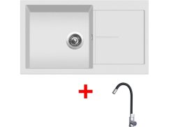 Set Sinks Infinity 860 Milk + Elasta nerez/černá