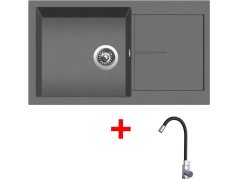 Set Sinks Infinity 860 Titanium + Elasta nerez/čierná