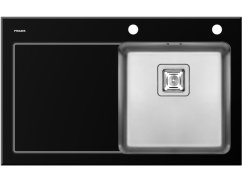 Drez so sklom Pyramis Crystalon 86x53 čierny RH