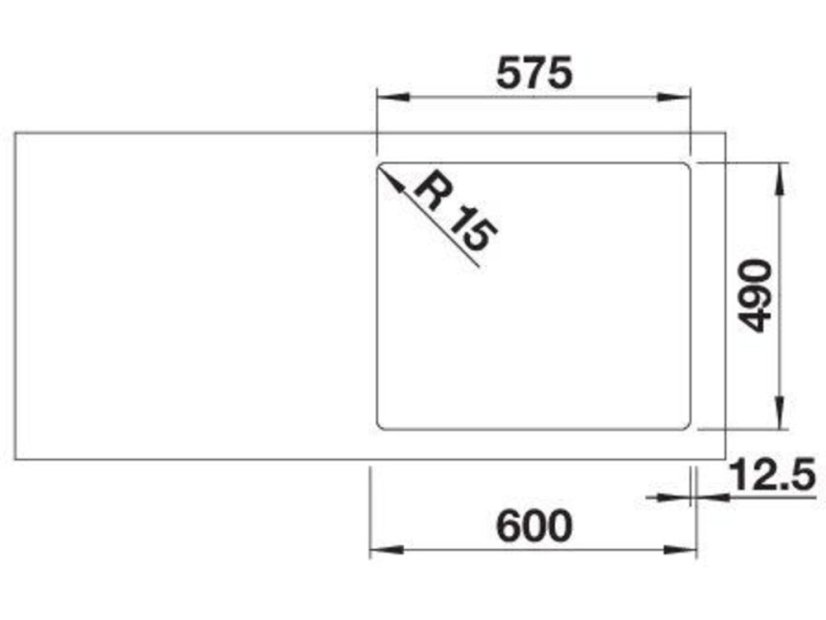 Nerezový drez Blanco Solis 340/180 IF/A InFino nerez kartáčovaný