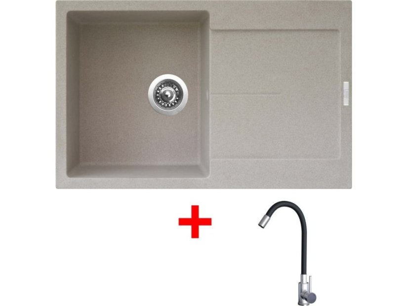 Sinks ULTIMA 790 Avena + Elasta nerez/černá