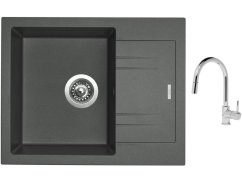 Set Sinks LINEA 600 N Titanium + batéria Sinks MIX 35 P chróm