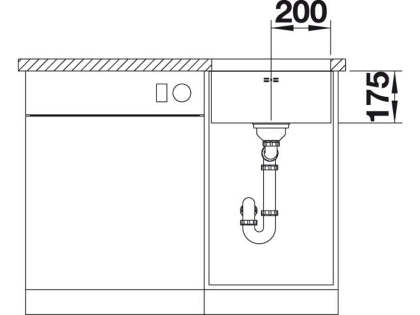 Nerezový dřez Blanco SUPRA 400 U Nerez kartáčovaný-3