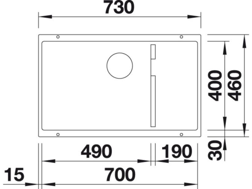 Nerezový dřez Blanco SUBLINE 700 U Level InFino káva dřez vlevo a nerez košem