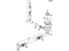 Excentr univerzální 118981 + 119293 otočný knoflík chrom