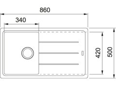Granitový drez Franke BFG 611-86 Kašmír