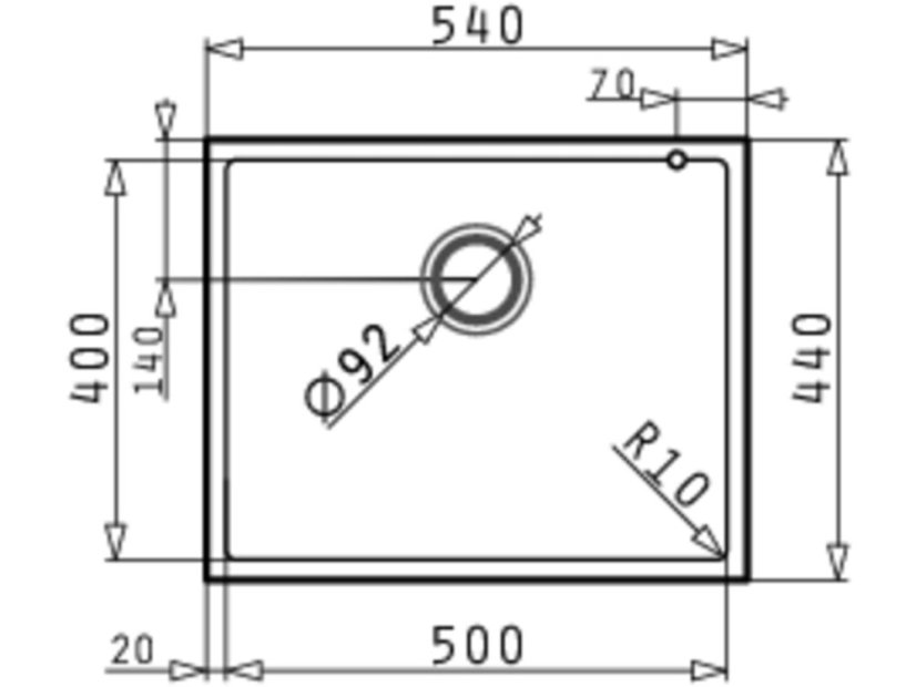Granitový drez Pyramis Tetragón 50 x 40 1B Biela