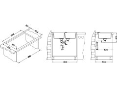 Granitový dvojdřez Alveus ROCK 90 černá