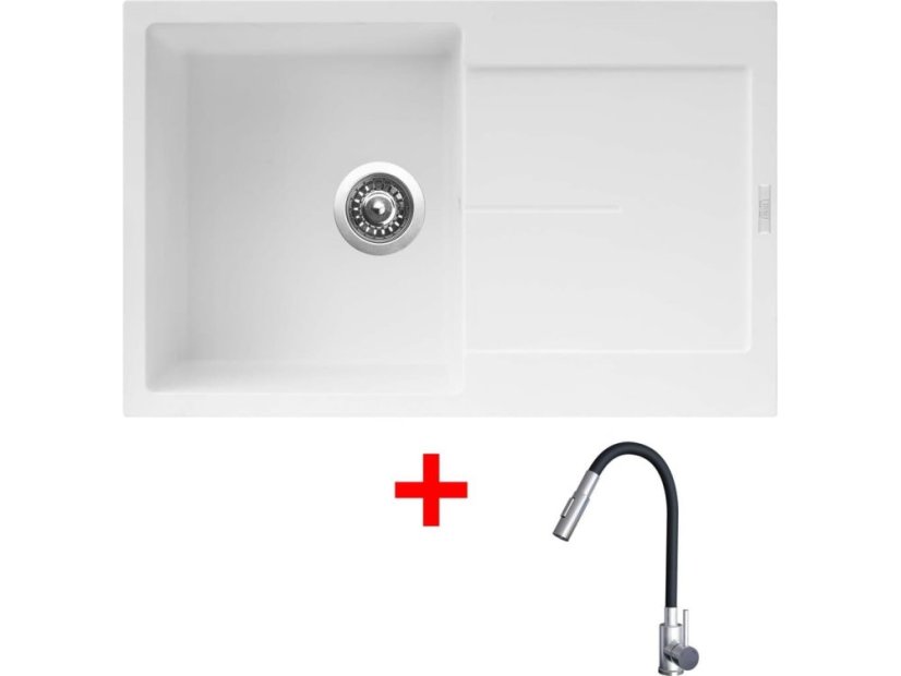 Sinks ULTIMA 790 Milk + ELASTA S nerez/čierná