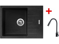 Sinks PERFECTO 650 Granblack + ELASTA S čierná matná
