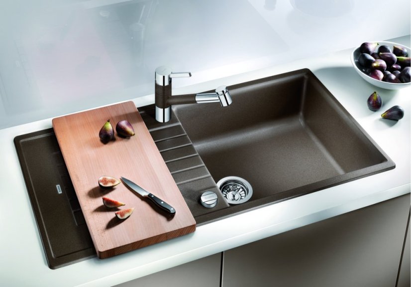 Granitový drez Blanco ZIA XL 6 S Compact Sivá vulkán s excentrom