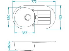 Granitový dřez Alveus Niagara 40 Béžová