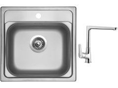 Set Sinks MANAUS 480 V matný + batéria Sinks batéria CASPIRA chróm