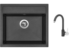 Set Sinks SOLO 560 Metalblack + batéria Sinks MIX 35 Metalblack