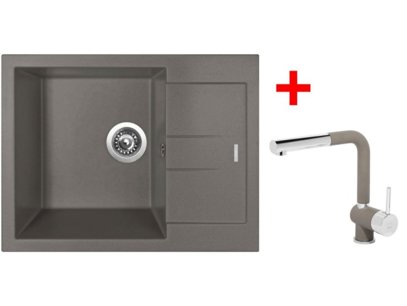 Sinks AMANDA 650 Truffle + Mix 3 P GR