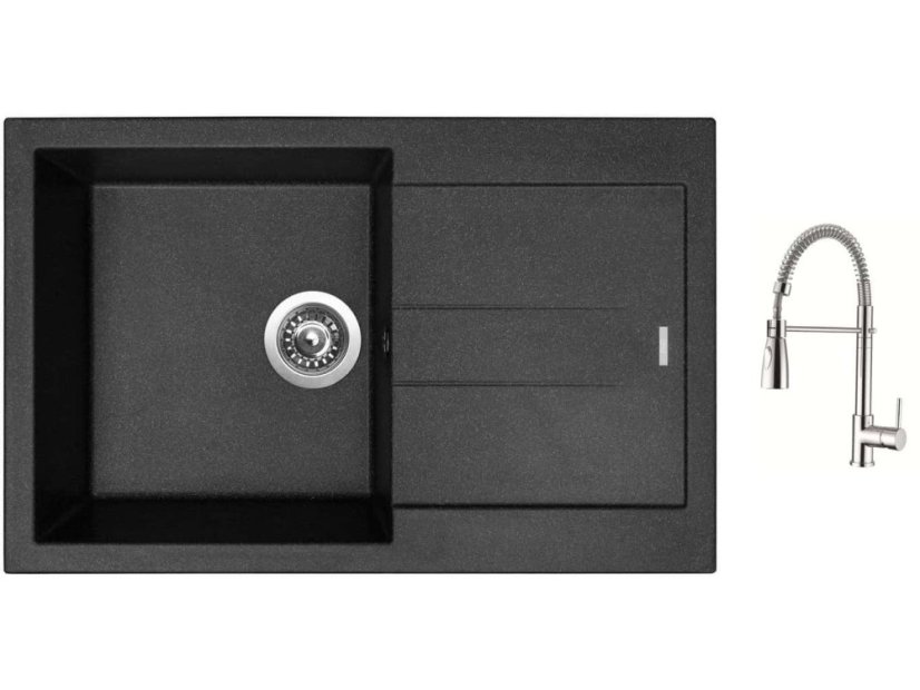 Set Sinks AMANDA 780 Granblack + baterie Sinks MIX 35 PROF S chrom