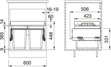 Odpadkový koš Franke FX 60 26-11-11