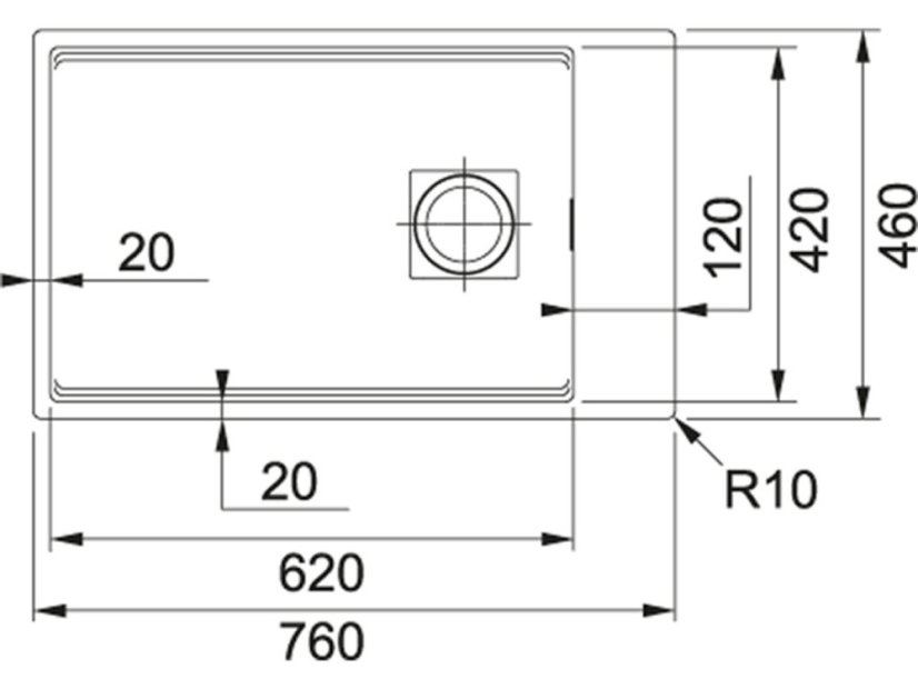 Granitový dřez Franke KNG 110-62 Onyx