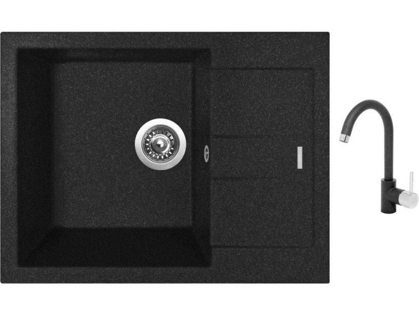 Set Sinks AMANDA 650 Granblack + baterie Sinks MIX 35 Granblack