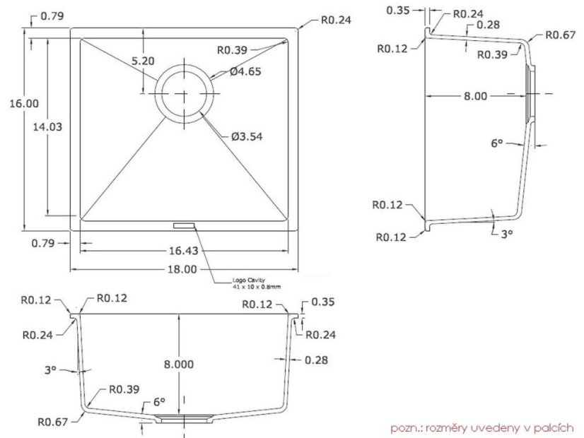 Granitový drez Sinks FRAME 457 Pureblack