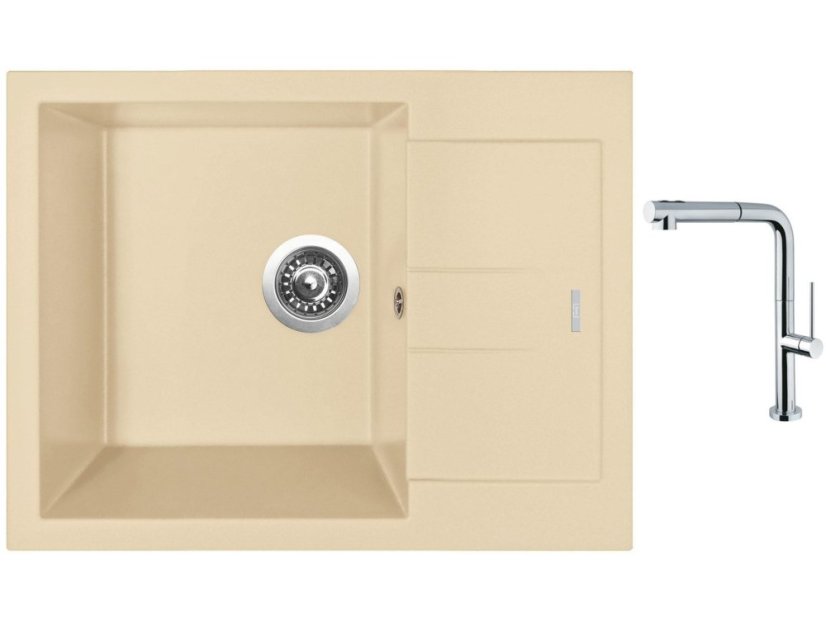 Set Sinks AMANDA 650 Sahara + baterie Sinks SLIM S2 kartáčovaná