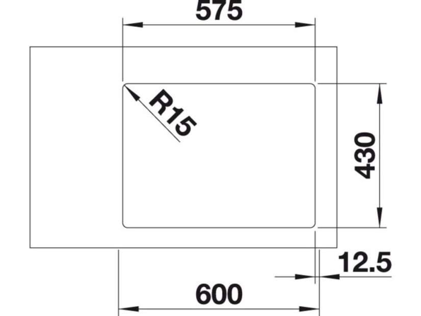 Nerezový drez Blanco ANDANO 340/180 IF bez tiahla, ľavý