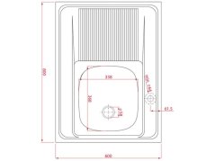 Nerezový drez Teka L800.600 1B 1D X