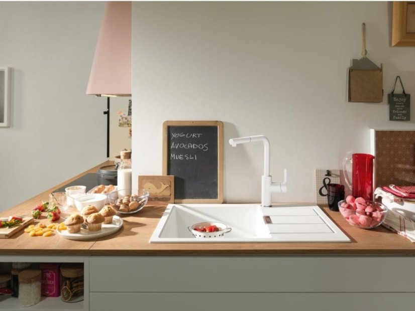 Dřezová baterie Franke FN 5541.094 URBAN 2.0 Bílá-led