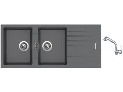 Set Sinks PERFECTO 1160 DUO Titanium + baterie Sinks MIX 3 S Chrom
