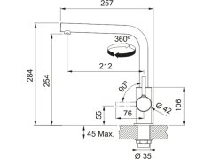Dřezová baterie Franke FS 3230.424 LINA SMART Kašmír