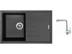 Set Sinks BEST 780 Metalblack + baterie Sinks MIX 3 chrom
