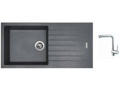 Set Sinks PERFECTO 1000 Titanium + baterie Sinks MIX 3 chrom