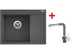 Set Sinks RIM 650 L Titanium + Mix 3 P GR