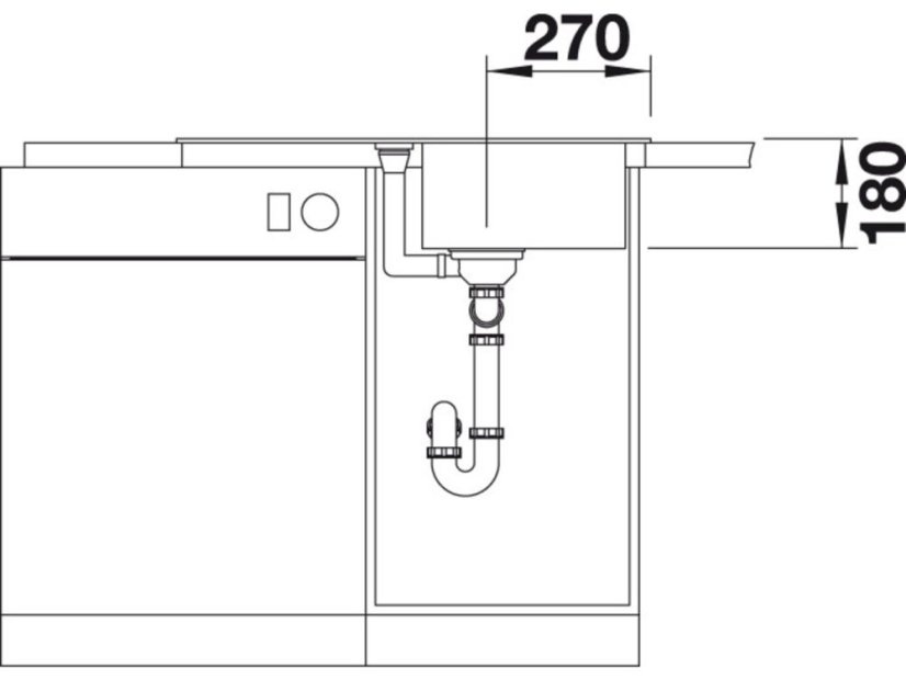 Granitový drez Blanco FAVOS mini bielá
