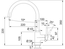 Dřezová baterie Franke FC 6018.424 Lina Kašmír