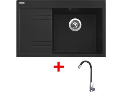 Sinks RIM 780 P Metalblack + Elasta nerez/černá