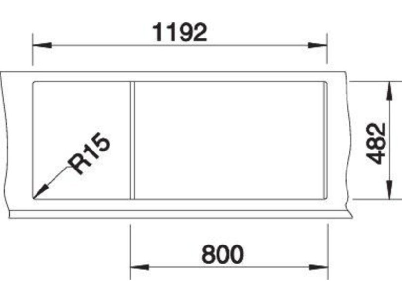 Nerezový dřez Blanco TIPO 8 S Nerez výřez