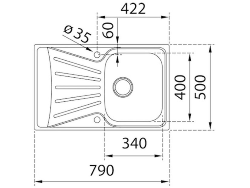 Nerezový dřez Teka Starbright 45 E-XN 1B 1D - 6