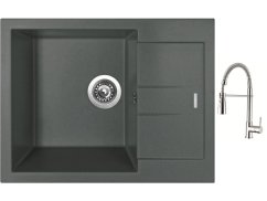 Set Sinks AMANDA 650 Titanium + baterie Sinks MIX 35 PROF S chrom