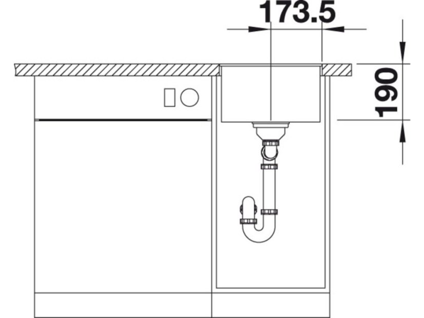 Granitový dřez Blanco SUBLINE 320 F InFino káva