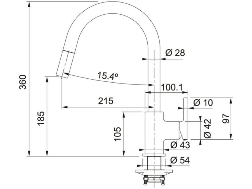 Dřezová baterie Franke FC 6051.424 Lina Kašmír