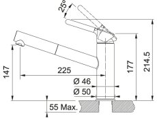 Drezová batéria Franke FC 3055.071 Orbit Onyx