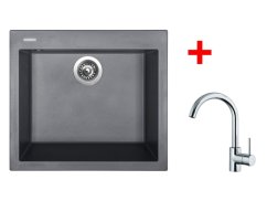 Set Sinks Cube 560 Nanogrey + Mix 35